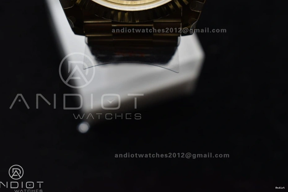 Dial DayDate Bracelet YG Markers On Tungsten White Steel A2836 40 GMF V2 President Stick 904L Weighted 0223